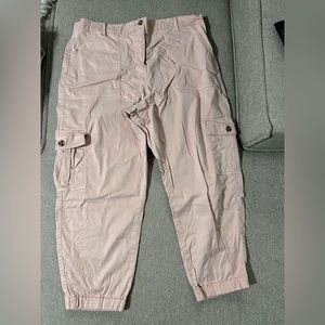 M&S Pink Crop Cargo Pants, Size 18
